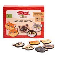 Игра Мемо "Коты" 24 шт, дерево