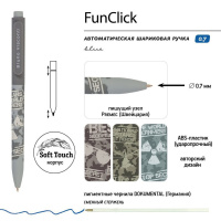 Ручка шар. BV автомат. "FunClick. Top secret" 0.7мм, синяя