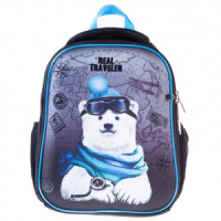Ранец школьный 35*27*13см Hatber Ergonomic mini "Bear travel" EVA