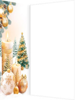 Открытка евро б/т "С Новым годом и Рождеством!"