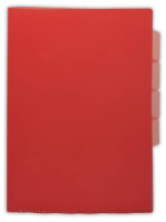 Папка уголок 3-х уровн. А4 прозр. плотн. 0,15мм красная