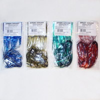 Дождик  75мм*1,5м, ПВХ, серебристо - цветной, 4 цвета