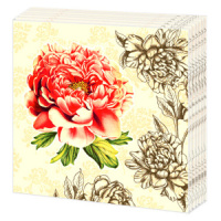 Салфетка "Пионы" 33*33см, 20 шт., 2-х слойная