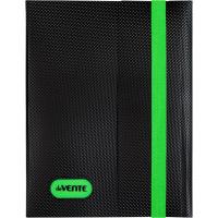 Папка файл А5  20лист 0,50мм, MonoChrome""черная с неновым зеленым