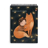 Блокнот А6  40л гребень "Волшебные лисы" клетка