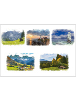 Акварельная раскраска по эскизам А4, 10л. "Пейзажи", блок бумага 200г/м