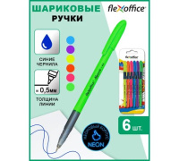 Ручка шар. FlexOffice Maxxie синяя, 0,5мм, масл. чернила, корпус ассорти