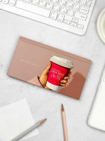 Планинг недат. 171*93мм  64л., 7БЦ "Стакан с кофе" мат.лам., выб.УФ-лак