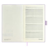 Ежедневник недат. А6+ 160л., кож.зам., тв.пер. "Краст сиреневый" ляссе, хлястик
