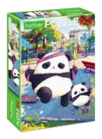 Пазлы  104 элемента  320*220мм. "Плюшевые панды"
