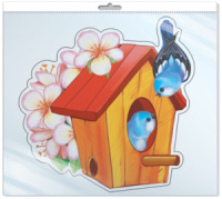 Плакат 20*30см "Скворечник с птичками"