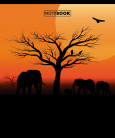 Тетрадь А5 48л кл. ПЗБМ "Жаркая Саванна" мат.лам., брайль, белизна 100%