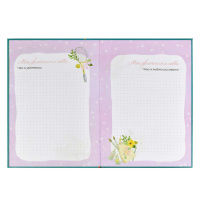 Дневничок для девочек А5 48л. 7БЦ "Лиса на качелях" глянц.лам., тисн.фольгой