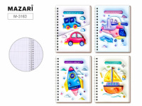 Блокнот А5 мягк.объемн.обл.  78л "Транспорт" кл., 4 диз.