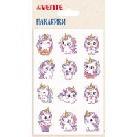 Наклейки декоративные объемные 10*15см  "Unicorn pony",мягкие, многоразовые