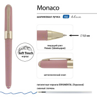 Ручка "Monaco. Space. Розовый корпус с глиттером" шарик., 0,5мм, синие чернила**