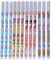 Ручка гелевая стираемая MAZARI "More space" синяя, 0,5мм, стерж 128мм