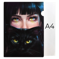 Папка уголок А4 "Зеркало души" 220*310мм, пластик, УФ-печать