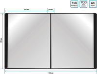 Папка файл А4 100лист 0,70мм черная