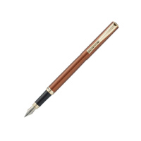 Ручка подарочная перьевая PIERRE CARDIN ECO, корпус бронза, позолото, тонкий (F), 0,6-0,65 мм