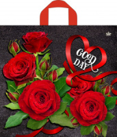 Пакет 42*44см (70мк) с петлевой ручкой "Отличный день" ПВД