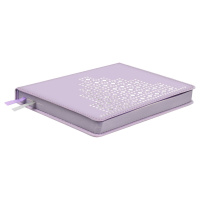 Ежедневник недат. А6+ 120л., кож.зам., тв.пер. "Плонже сиреневый" ляссе