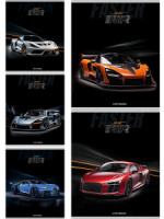 Тетрадь А5  96л кл. Проф-Пресс "Разные авто - 2" 5 диз., лен, белизна 100%