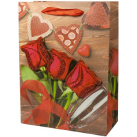 Пакет подар. бумажн. 26*10*32 см, 210 гр/м От всего сердца, 4 дизайна