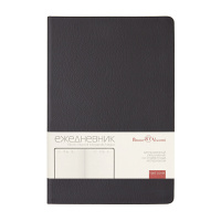 Ежедневник дат. 2026г А5 168л. тв.пер., кожзам "Megapolis Nappa. Черный" ляссе