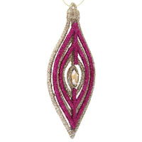 Подвесное украшение 10*22см "Пряный глинтвейн" пластик, 9 дизайнов, пурпурный/ розовый/золото