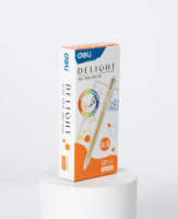 Ручка гелевая Deli Delight   0,5мм оранжевая, прозрачный корпус