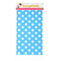 Скатерть п/э 108*180см голубая в горошек