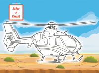 Раскраска А4 16стр. с наклейками "Вертолёты"