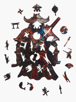 Пазлы деревянные  89 элементов 270*200мм  "Самурай"