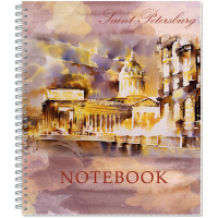Тетрадь А5  48л кл  Lights of Petersburg, гребень