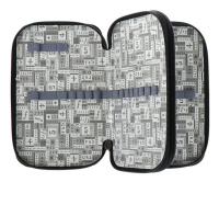 Пенал 2 отд. (195*115*40) молния, софт тач "Ягуар"