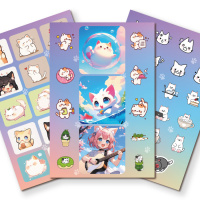 Альбом наклеек А6 6 лист. "100 наклеек. Котики"