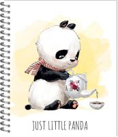 Тетрадь А5  96л кл. гребень Полином "Маленький Панда" ВД-лак