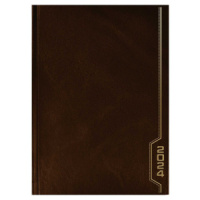 Ежедневник дат. 2024г А5 160л., 7БЦ, бумвинил "Коричневый" тисн.фольгой