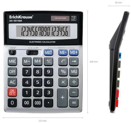 Калькулятор настольный проф. 16 разр. DC-5516M
