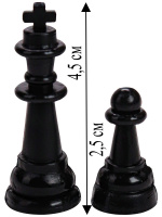 Игра  2 в 1 (шашки, шахматы) поле 28,5х28,5 см 6+