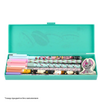 Пенал пластиковый (180*60*25) "Макарун" замок-защелка, шелкография