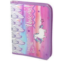 Папка д/тетрад. А5 1отд. на молнии вокруг  Путешествие единорога