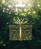 Пакет 45*38см (60мк) с вырубной укрепл. ручкой "Золотой подарок" ПВД