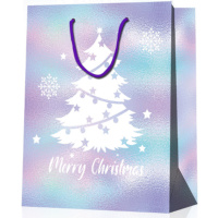 Пакет подар. бум. новогодн. 31*42*12 см 210 гр/м2 "Нежный праздник" микс дизайнов