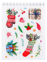 Стикербук А6, 8стр "Новый год"