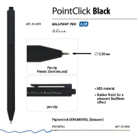 Ручка шар. BV  "PointClick.BLACK" автомат 0,38мм, синяя