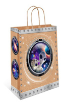 Пакет подар. бумажн. 32*26*14 см, НЛО