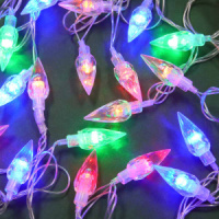 Гирлянда улич. электрическая 4м 20LED светодиодная "Кристалл" прозрач. шнур, 220В, мультицвет