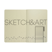 SKETCHBOOK SKETCH&ART BV, ORIGINAL,140х210 мм, 100 л., БЕЖЕВЫЙ 100 гр. В МЯГКОМ ПЕРЕПЛЕТЕ (СЕРЫЙ)